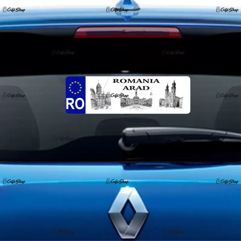 Arad romania model 1, indicator masina, dimensiune 200x60 mm